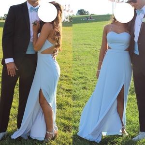 Fame and Partners Light Blue Prom Dress!